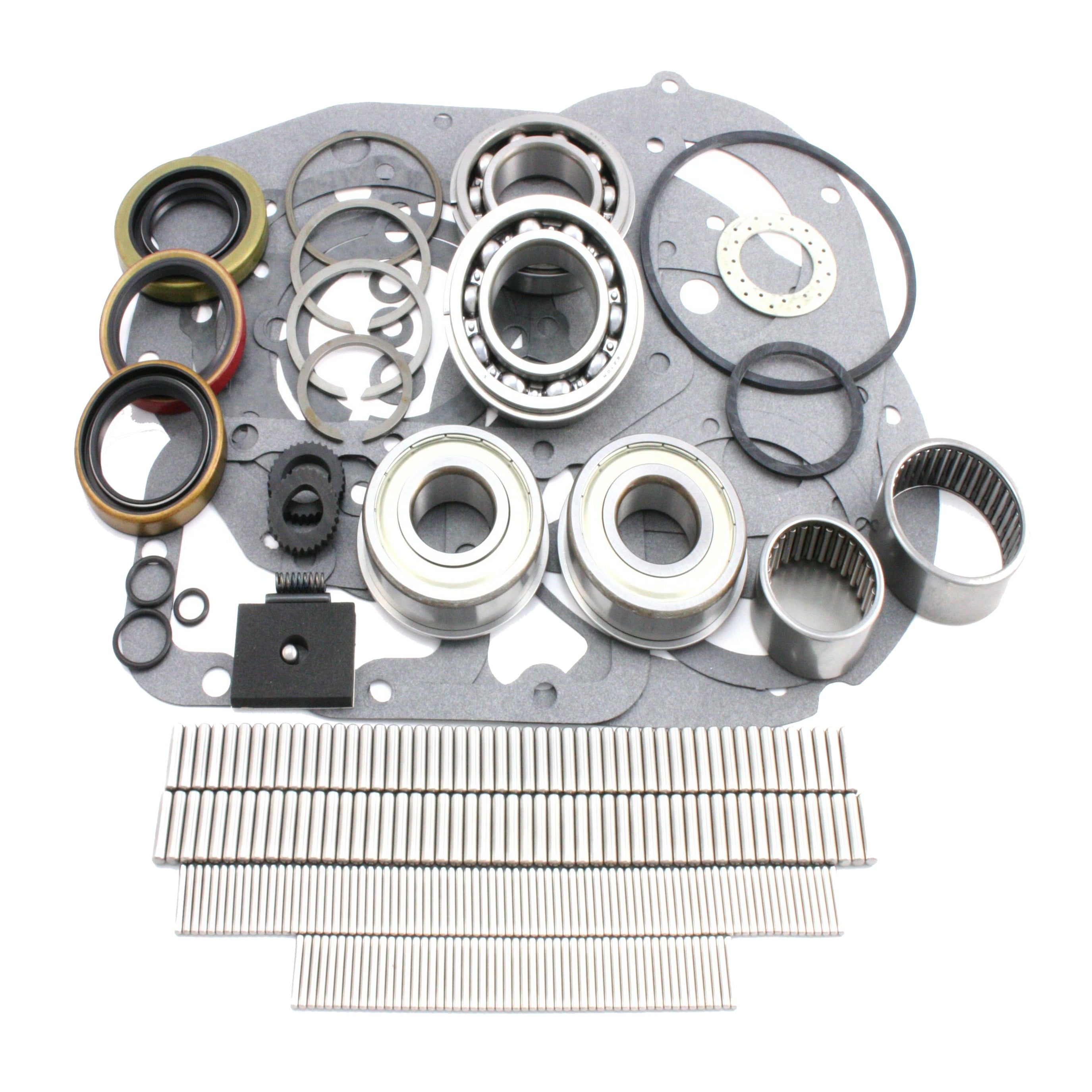 Transfer Case Rebuild Bearing Kit, NP203 GM Direct Mount, Cast Iron