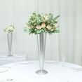 thumbnail image 4 of Efavormart 28" Tall Brushed Silver Metal Trumpet Flower Vase Wedding Centerpiece, 4 of 5