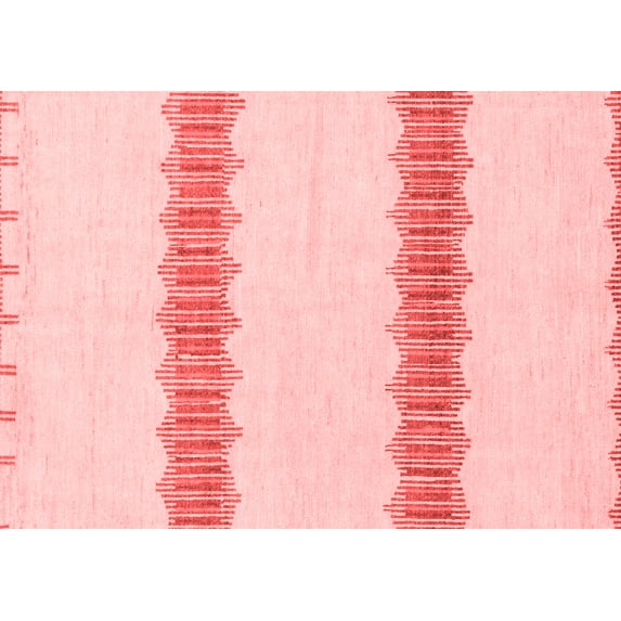 Ahgly Company Machine Washable Indoor Rectangle Solid Red Modern Area Rugs, 3' x 5'