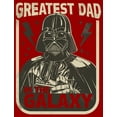 thumbnail image 2 of Men's Star Wars Father's Day Darth Vader Greatest Dad in the Galaxy Graphic Tee Red Large, 2 of 5