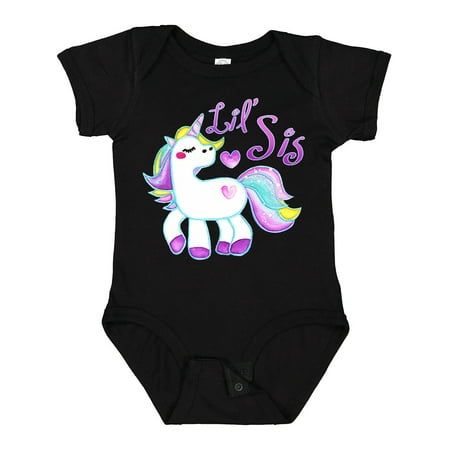 

Inktastic Lil Sis Unicorn- Little Sister Girls Baby Bodysuit
