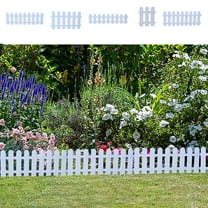 PPgejGEK Small Garden Fence 19x17x12cm 7.5x6.7x4.7in PVC White Mini Yard Border for Flower Bed Plant Protection Decor