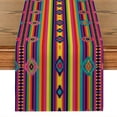 thumbnail image 2 of Yvsxxv Mexican Style Linen Table Runners Mexican Fiesta Party Colorful Striped Table Runners Kitchen Dining Table Decor, 2 of 7
