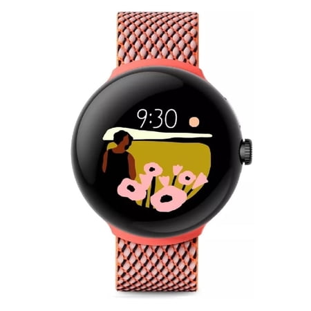 Google Pixel Watch LTE Smartwatch Compatible with Cellular or WiFi Data, GPS, BT and Heart Rate Monitor 41mm, Bulk Packaging (Coral)