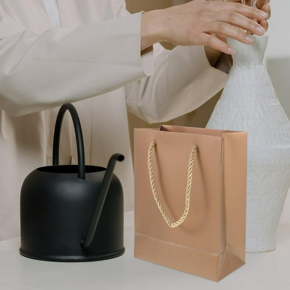 WHAMVOX  10 Pcs Small Gold Gift Bags for Presents Party Favor Paper Golden