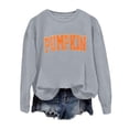 thumbnail image 5 of CAIVO Women Crew Neck Casual Letter Pumpkin Print Loose Sweatshirt Fashion Halloween Autumn Winter Tops For Daily Wear Long Sleeve Pullover Breathable Stretch Fall Streetwear, 5 of 6