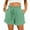 Green, variant on Xixinqiwan No Boundaries Women Shorts Casual Drawstring Elastic Waist Shorts Summer Ruffle Hem Beach Shorts with Pockets