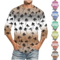 thumbnail image 1 of Fengqque T-shirt de Sport à Manches Sept pour Hommes, Col Rond, Jaune TG(TG), 1 of 5