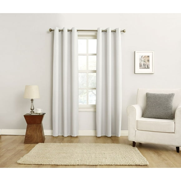 MAINSTAYS Textured Thermal-Lined Grommet Window Curtains Panel
