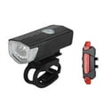 thumbnail image 1 of Kit de luces LED delanteras y traseras para bicicletas | 3 modos de iluminación | Faros delanteros recargables por USB | Potente flash de frecuencia media | Linterna de seguridad para conducción, 1 of 8