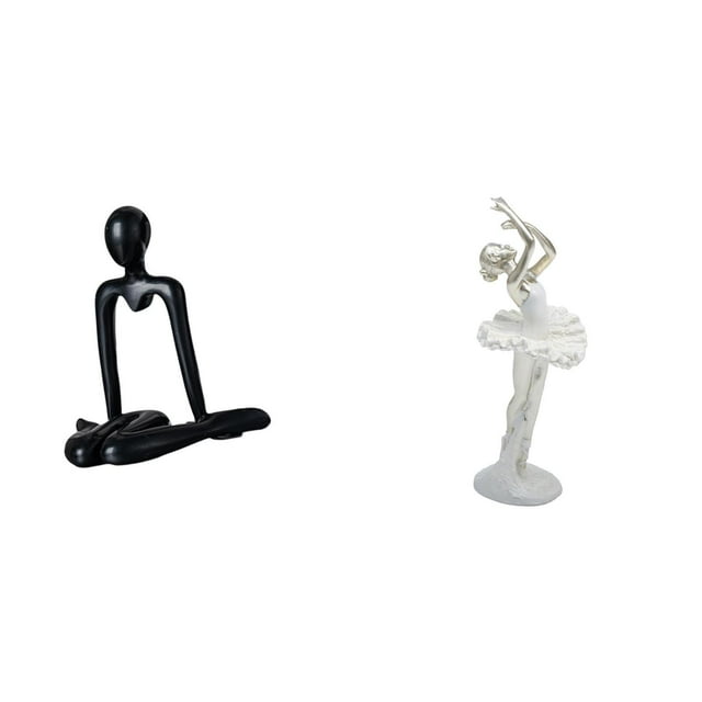 Escultura de pensador abstracto, figura de bailarina moderna, estatua creativa de bailarina, adorno decorativo para dormitorio, armario, estantería, c