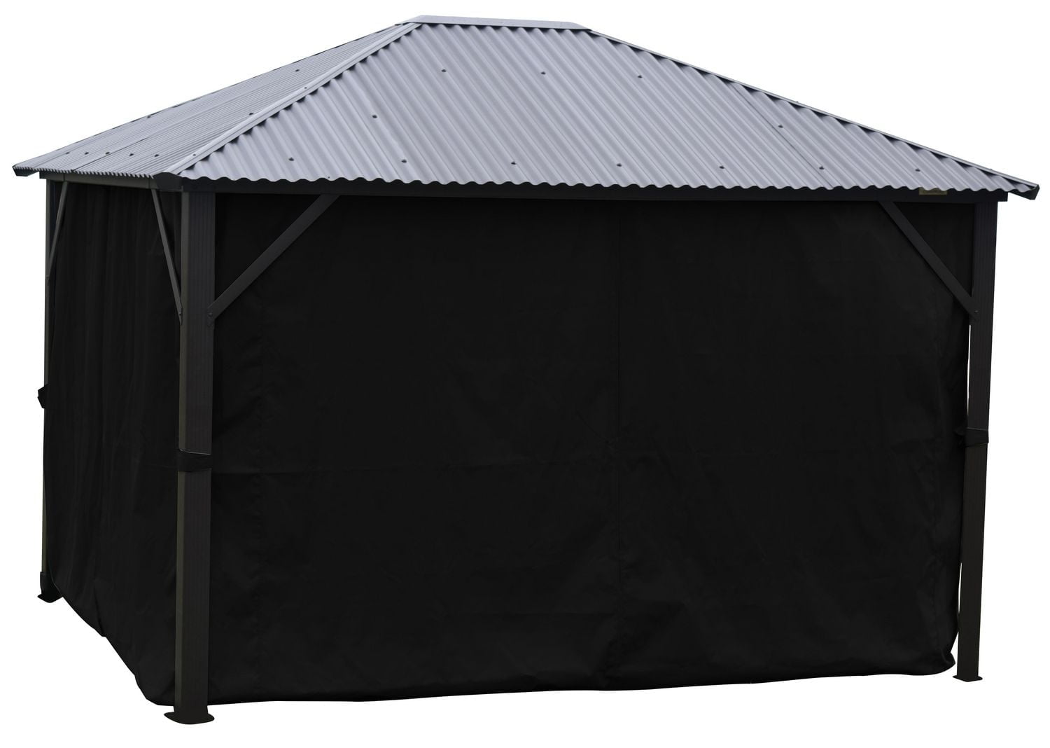 Rideau noir pour gazebo - 10 x 14