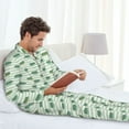 thumbnail image 6 of Honeii Cute Crocodile Pattern Mens Pajamas Set,2pcs Men's Lounge Long Sleeve Sleep Shirt and Pajama Bottoms Sleepwear Set,Mens Pjs Sets-Medium, 6 of 7