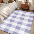 thumbnail image 4 of Purple Plaid Runner Rug 2.7x5 FT, Non Slip Entryway Carpet, Spring Summer Farmhouse Buffalo Checkered Washable Soft Floor Carpet Entrance Mat Non-Shedding Throw Rug for Hallway Laundry Room Bedside, 4 of 9