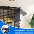 thumbnail image 3 of Dextrus 4-Tier Cat Cage with Litter Box, Indoor Multi-Level Cat House with Platforms & Ramps for 1-3 Small Cats, 41"L x 14"W x 55"H,Black, 3 of 10