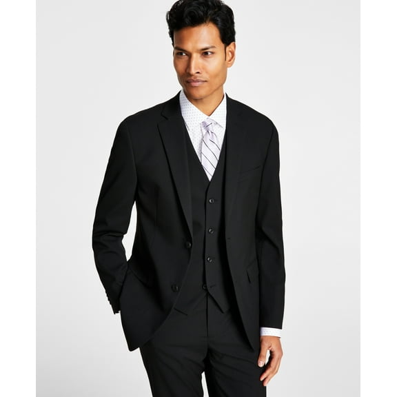 Alfani Men's Slim Fit Stretch Solid Suit Jacket Black Size 42