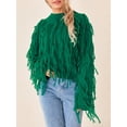 thumbnail image 3 of FAROOT Chandail en Tricot pour Femmes Manches Longues Col Rond à Pompons chandail-Over Uni Mode Urbaine, 3 of 9