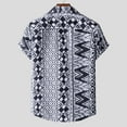 thumbnail image 5 of QUINDOS Casual Mens Hawaiian Shirt Cotton Short Sleeve Summer Button Down Shirts Pocket Loose Vacation Tropical Print Beach Shirts, 5 of 8