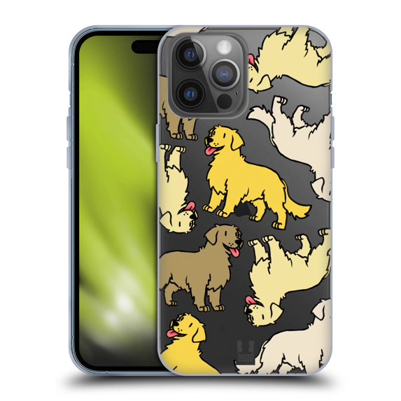 Head Case Designs Dog Breed Patterns 3 Golden Retriever Soft Gel Case Compatible with Apple iPhone 14 Pro Max