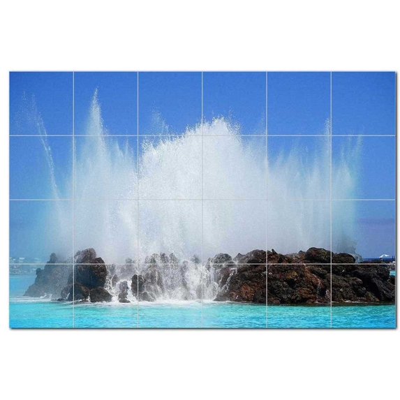 Coastal Ceramic Tile Mural Kitchen Backsplash Bathroom Shower, 400541-L64