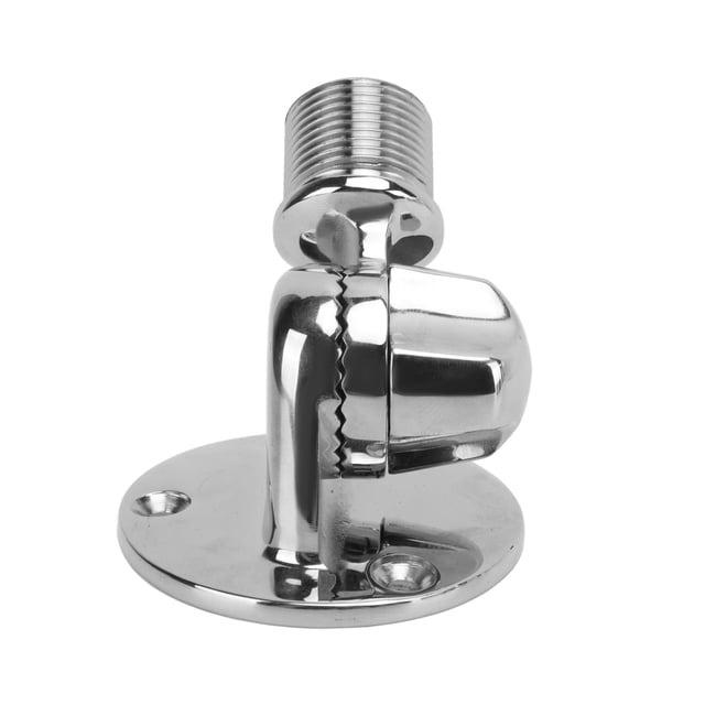 Soporte de antena marina, 25mm/1,0 pulgadas, roscado, acero inoxidable 316, procesamiento de pulido, soporte de antenas ajustable de 180°