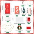 thumbnail image 3 of Red Elf Door Set Tiny Wooden Tooth Festive Fairy Door Set for Tale Christmas Decor, 3 of 9