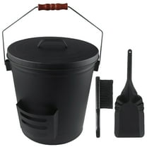 StarQualityBargain 5.2 Gallon Large Metal Ash Bucket with Lid and Shovel - Perfect for Fire Pits and Wood Burning Stoves