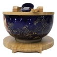 thumbnail image 3 of Red Moon Golden Crane Donburi Ramen Bowl With Lid Trivet Spoon Chopsticks Set, 3 of 9