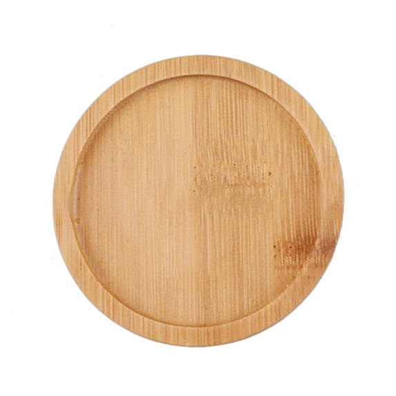 BELUPAI Environmentally Friendly Round Succulent Ceramic Flower Pot Bamboo Tray Creative Tabletop Tea Set Coaster