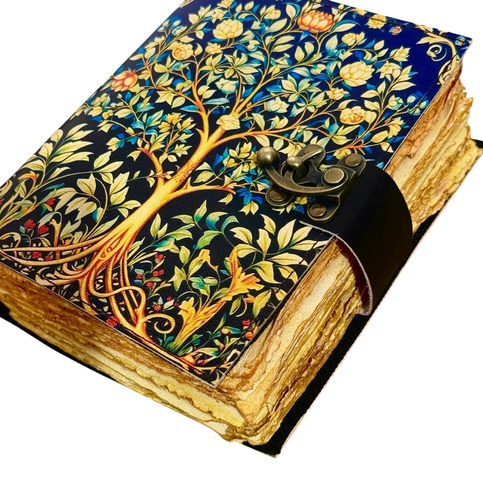 Tree of Life Handmade Leather Journal 5x7 – 200 Deckle Edge Pages Vintage Writing Notebook