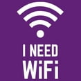 thumbnail image 2 of Shirtcity I Need Wifi Women's T-shirt XL Purple, 2 of 3
