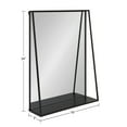 thumbnail image 2 of Kate and Laurel Lintz Miroir Moderne avec Tablette de Rangement, 18 Pouces x 24 Pouces, Noir, 2 of 7