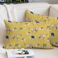 thumbnail image 2 of Yellow Camels Throw Pillow Covers, Modern Watercolor Cute Funny Animals Soft Breathable Pillow Cases with Invisible Zipper for Sleeping, Standard Pillowcases for Couch Bed Sofa Chair 20x26 Inches, 2 of 9