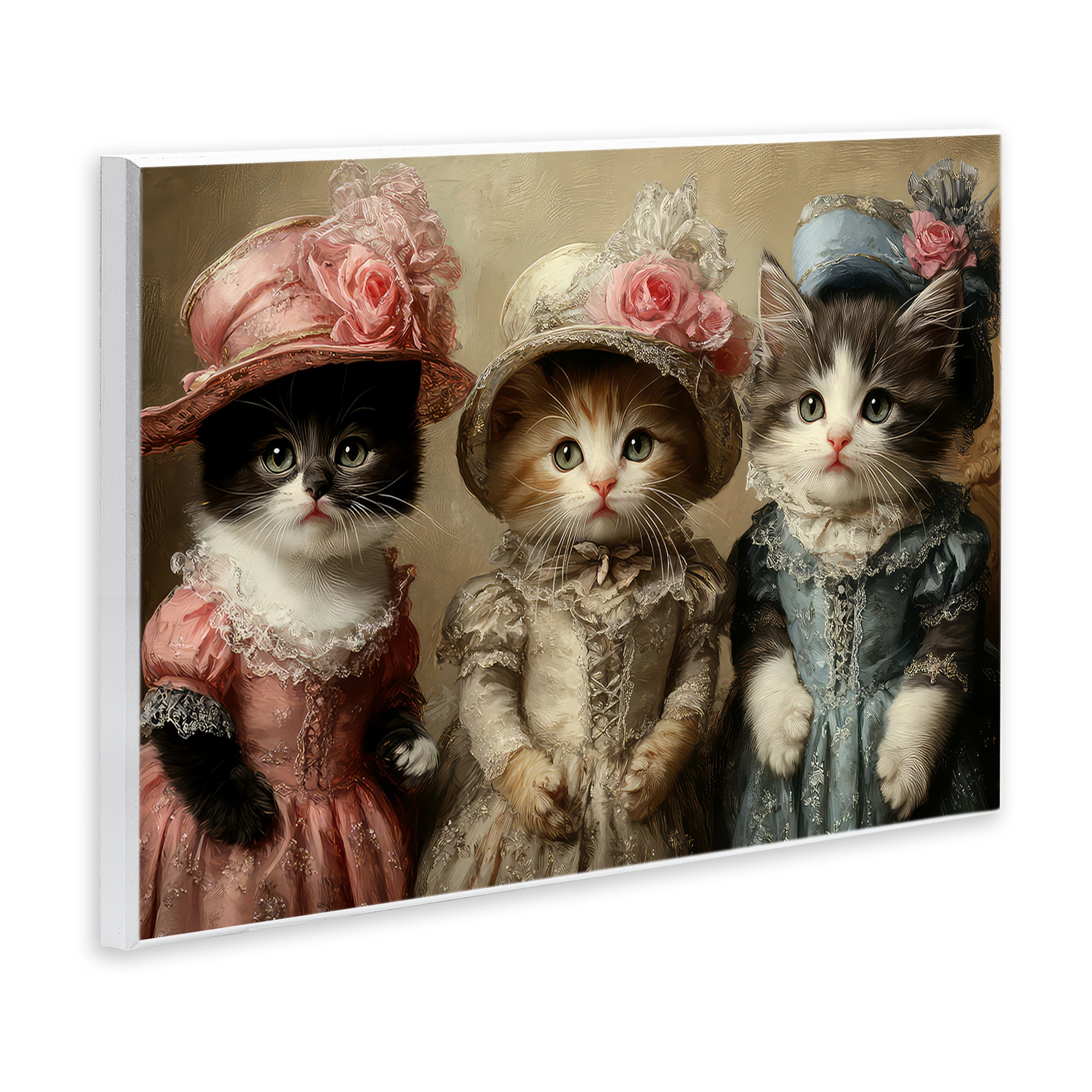 Stupell Industries Vintage Dress Cats Wall Plaque Art, design by The Wands Want