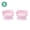 Pink, variant on Kitty City Dishwasher Safe Plastic Elevated Cat Bowls, 2-Pack Set, Pink Cat Ears, One Size