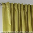 thumbnail image 5 of 3S Brother's Extra Long Solid Luxury Matte Velvet Soft Curtain Yellow Single Panel Hanging Back Tap & Rod Pocket Home Décor 5-25 Feet Custom Made Curtains -Made in Turkey Each(52"x63"), 5 of 7