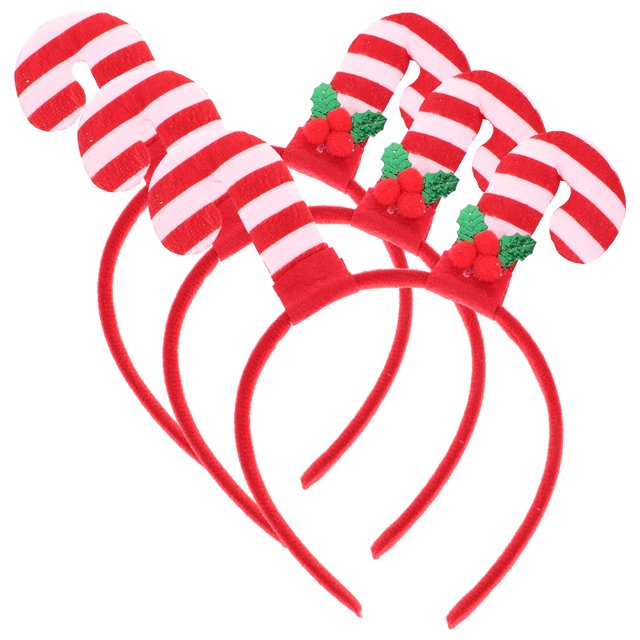 3 uds. De aros para el pelo de bastón de caramelo de Navidad, tocado encantador, decoraciones para el cabello de fiesta, diademas decorativas para fiesta