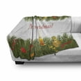 thumbnail image 3 of Christmas Soft Flannel Fleece Throw Blanket, Christmas Tree with Elements and Burning Candle Retro Style Hand Writing, Cozy Plush for Indoor and Outdoor Use, 50" x 70", Multicolor, by Ambesonne, 3 of 6