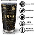 thumbnail image 4 of 90th Birthday Gifts For Women/Men, Back In 1933 Tumbler 20OZ, 1933 Birthday Gifts, 90 Year Old Birthday Gifts For Women/Men, 90th Birthday Decorations For Women Men, 90s Gift Travel Cup (1PC), 4 of 6