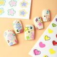 thumbnail image 2 of 6 hojas de pegatinas de uñas de colores, pegatinas de fiesta de cumpleaños para niña, actividad en el hogar DIY, regalo, lindas pegatinas de uñas, 2 of 5