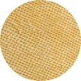 thumbnail image 1 of Ahgly Company Machine Washable Indoor Round Abstract Chrome Gold Yellow Area Rugs, 8' Round, 1 of 7