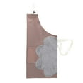 thumbnail image 4 of Delantal de cocina con babero para adultos, impermeable, resistente al aceite, ajustable café, 4 of 9
