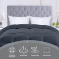 thumbnail image 3 of Comforters Queen Size All Season Duvet Insert Down Alternative Box Stitched Bed Comforter with Corner Tabs Machine Washable (), 3 of 8