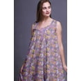 thumbnail image 3 of Bimba Lavender Butterflies Colorful Printed Cotton Nightgowns For Women Sleeveless Gown Sleepwear Maxi Dress Small, 3 of 6