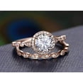 thumbnail image 3 of 2.25 Carat Halo Moissanite Diamond Wedding Ring set with 18k Gold Plating, 3 of 5