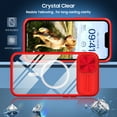 thumbnail image 3 of Crystal Clear Design for iPhone 14 Plus Case with Camera Lens Sliding Cover, Military Grade Drop Protection Non-Yellowing Slim Transparent Shockproof Phone Case for iPhone 14 Plus, Red, 3 of 6