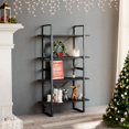 thumbnail image 1 of vidaXL 4-Tier Book Cabinet Grey 80x30x140 cm Engineered Wood, 1 of 5