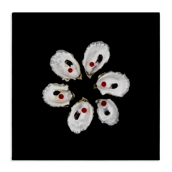 Stupell Industries Contemporary Oyster Shells Symmetry Canvas Art, 17 x 17, by Beth Adoette