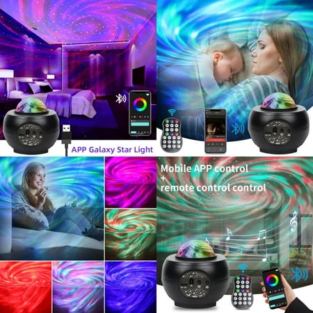 

FPWNGL LED Light Projector Smart With Bluetooth Beam Projector Mobile Phone Controls Night Light Bedroom Wedding Decoration