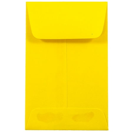 JAM Paper #1 Coin Envelopes, 2 1/4 x 3 1/2, Yellow, 1000/Carton